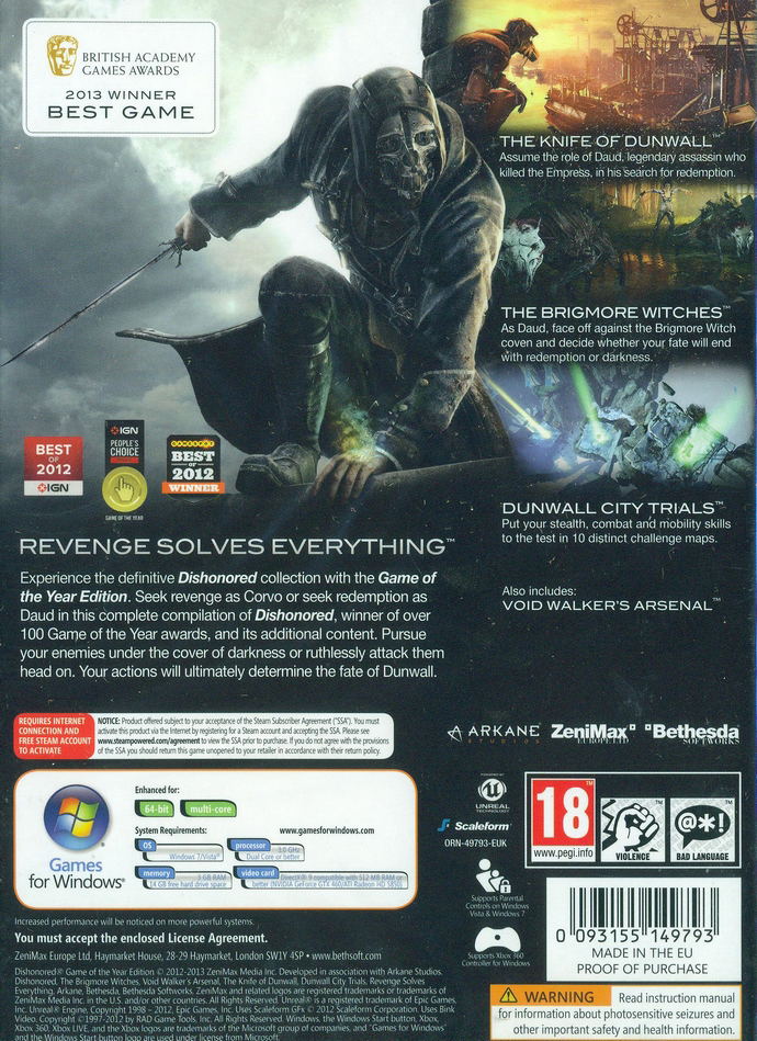Dishonored (Game of the Year Edition) (DVD-ROM) image 2