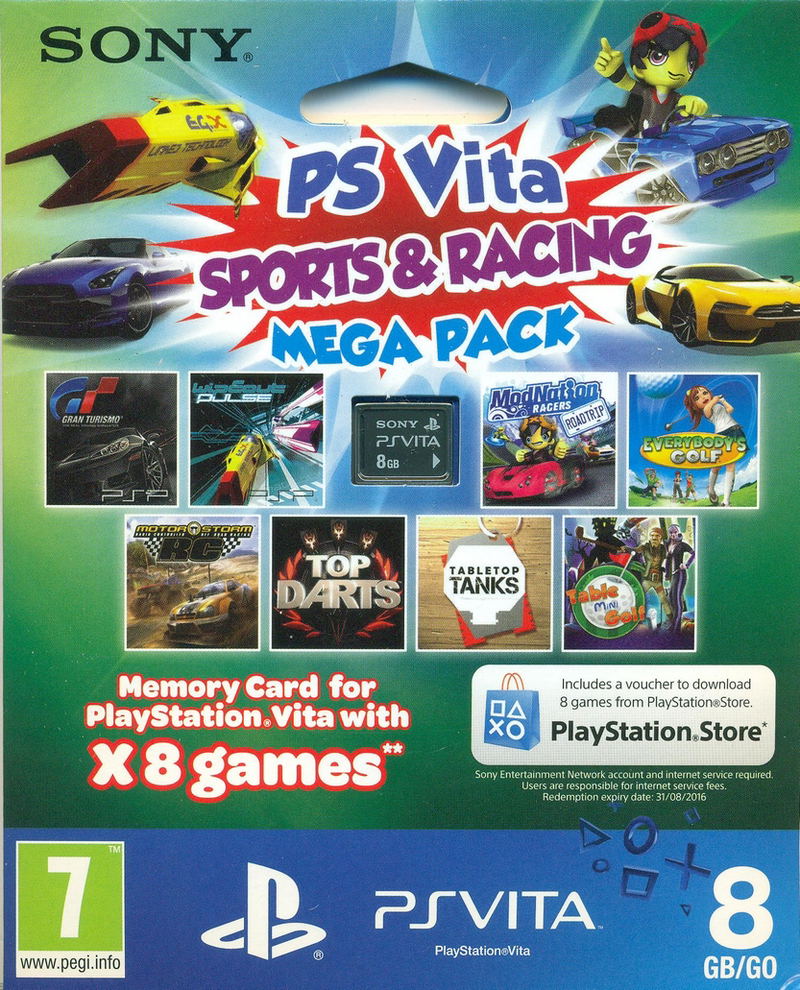 PS Vita Sports Racing Mega Pack (Includes Games and 8GB Memory