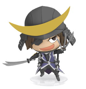 Sengoku Basara Non Scale Pre-Painted PVC Trading Figure: Mame Sengoku Basara (Set of 9 pieces)