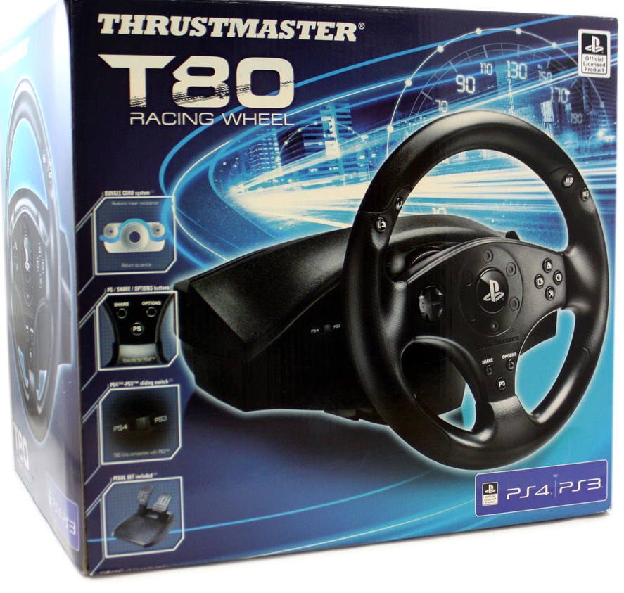 Thrustmaster T80 Racing Wheel for PlayStation 3, PlayStation 3 Slim ...