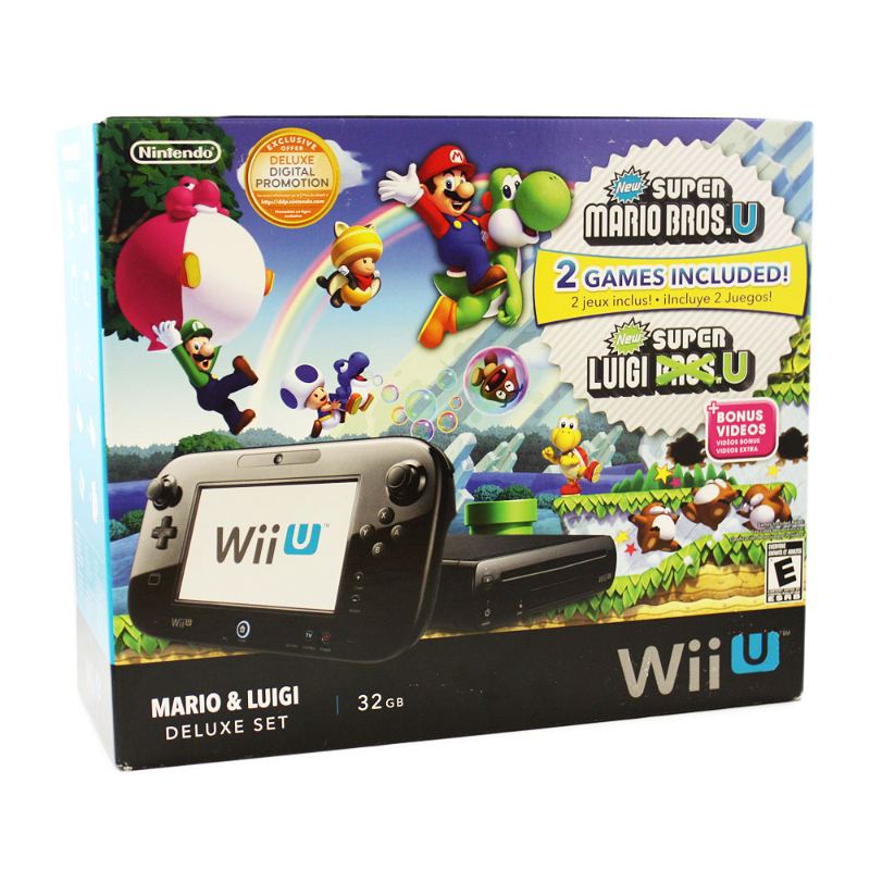 Nintendo Wii U Mario & Luigi Deluxe Set 32 GB Black Console (NTSC) for sale  online