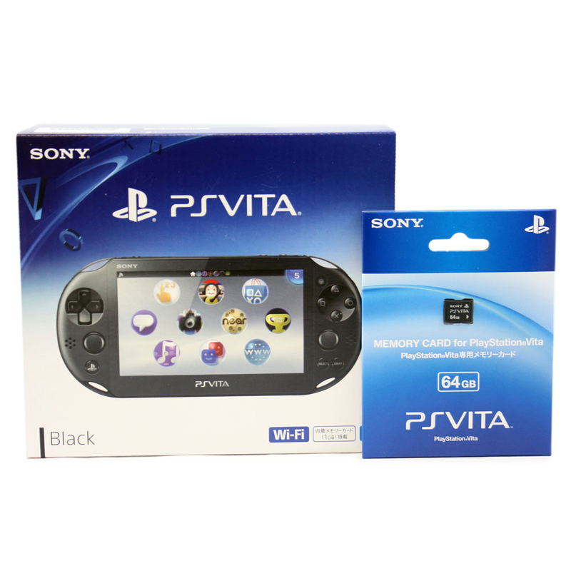 PS Vita PlayStation Vita New Slim Model - PCH-2000 (Black) [with 64GB Memory Card] image 1