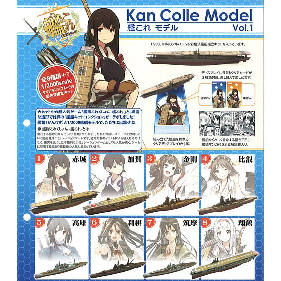 Kantai Collection: Kan Colle Model Vol.1 (Colored Kit) (Set of 10 pieces)