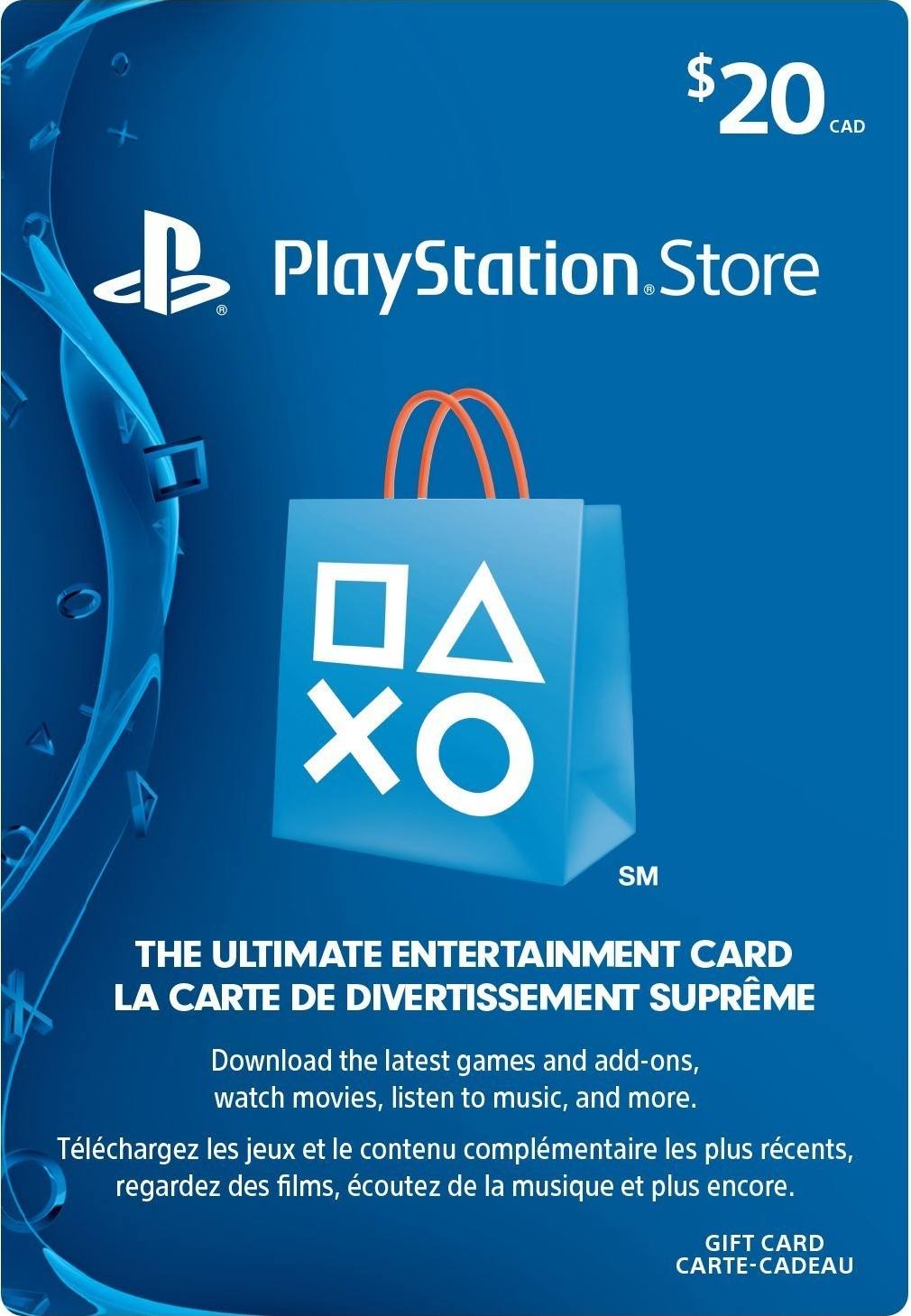 Splendor Børns dag betalingsmiddel PlayStation Network Card (CAD$ 20 / for Canada network only) for PSP, PS3,  PSP Go, PS Vita, PS4