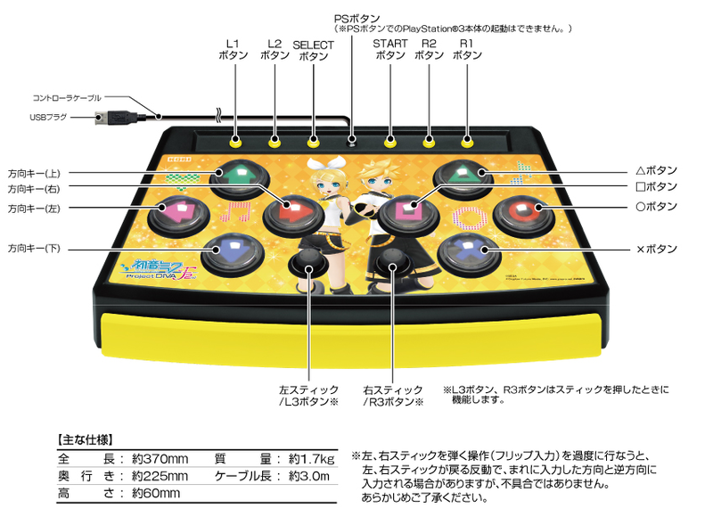 PS3 初音ミク-Project DIVA- F2専用コントローラ リン・レン Amazon.co.jp: 初音ミク-Project DIVA- F 2nd(鏡音リン・レンver.)専用