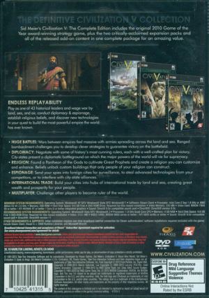 Sid Meier's Civilization V: The Complete Edition (DVD-ROM)