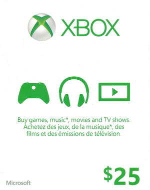 Xbox Live Value Card (CAD 25)_