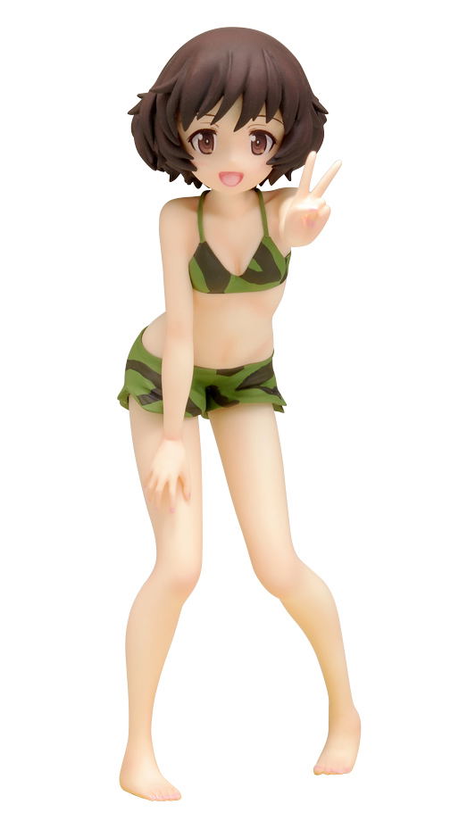 Beach Queens Girls und Panzer 1/10 Scale Pre-Painted Figure: Akiyama Yukari (Re-run) image 1
