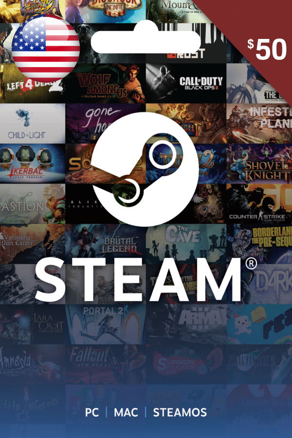 Steam Gift Card (USD 50 | For USD Currency Only) <span class="ext" style="background-color: #2a475e; color: #FFFFFF;">STEAM</span> <span class="ext ext_digital">digital</span> image 1