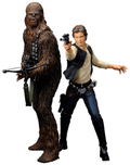 ARTFX+ Star Wars Episode IV A New Hope 1/10 Scale Pre-Painted Figure: Han Solo & Chewbacca thumbnail 1