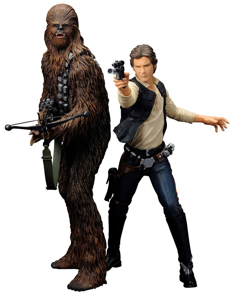 ARTFX+ Star Wars Episode IV A New Hope 1/10 Scale Pre-Painted Figure: Han Solo & Chewbacca image 1