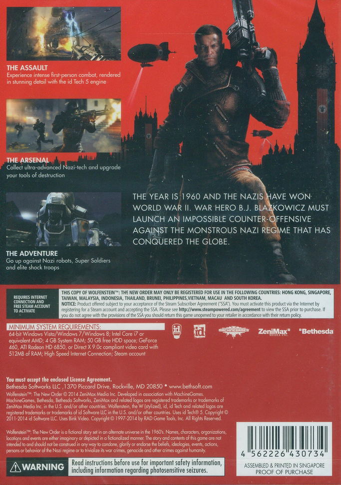 Wolfenstein: The New Order (DVD-ROM) (English) image 2