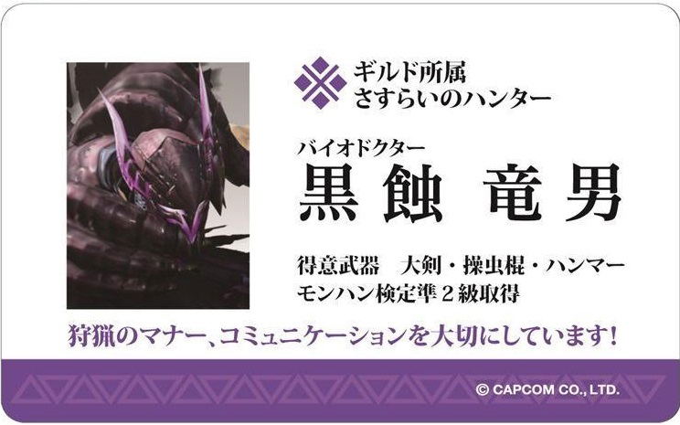 Monster Hunter IC Card Sticker Hunter Business Cards & Fine Meal Ticket image 1