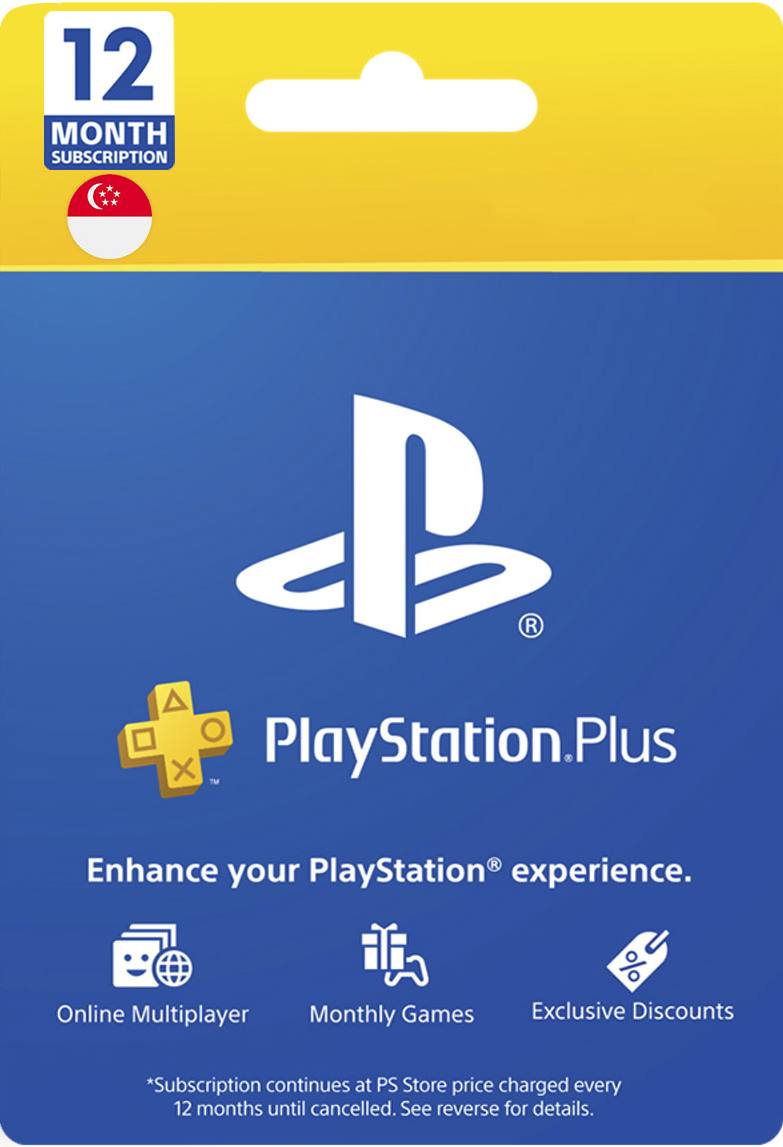 Card 12 Month | Playstation Plus Singapore digital for PlayStation 3, PlayStation 4, PlayStation 5