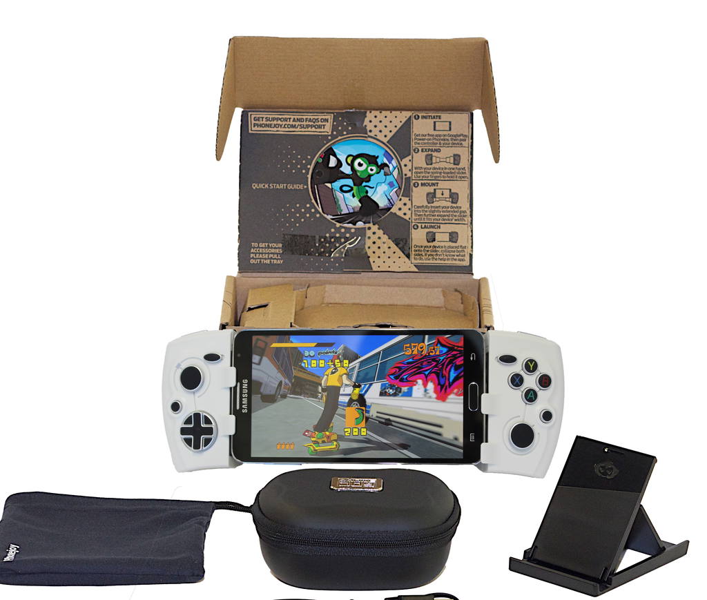 Phonejoy Bluetooth Game Controller (White) (Pro Bundle) for Android