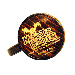 Monster Hunter Wooden Barrel Jug 1L (Dark Brown / Guild Emblem)