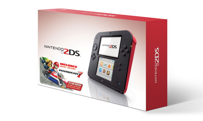 Nintendo 2DS with Mario Kart 7 (Red) image 1