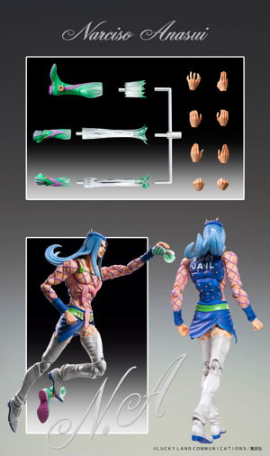 Super Action Statue JoJo's Bizarre Adventure Stone Ocean: Narciso Anasui (Re-run)