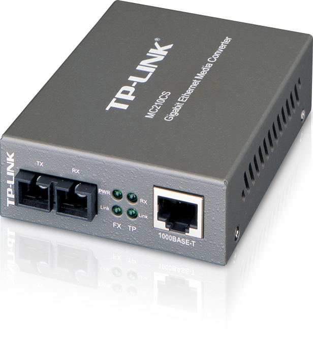 TP-Link MC210CS, 1000Base-LX/LH to 1000Base-T Fibre Converter image 1