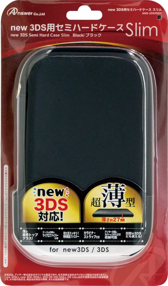 Semi Hard Case Slim for New 3DS (Black) image 1