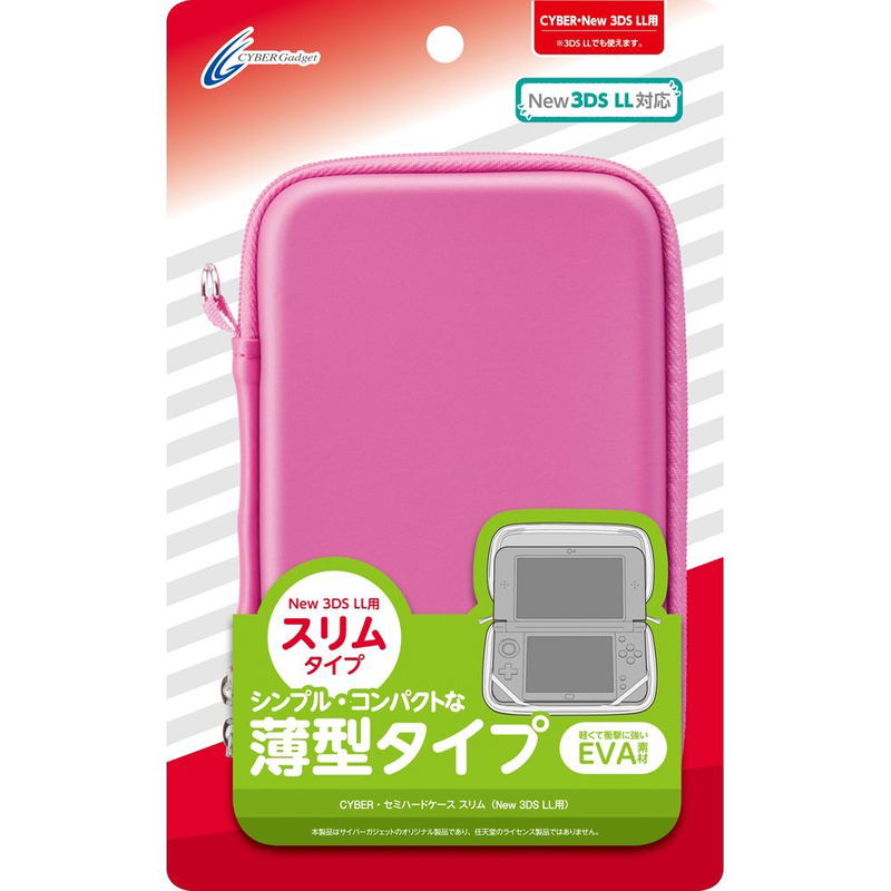 Semi Hard Case Slim for New 3DS LL (Pink) image 1