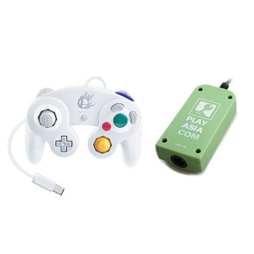Controller Adapter for Wii U with White GameCube Controller (Play-Asia.com Bundle) image 2