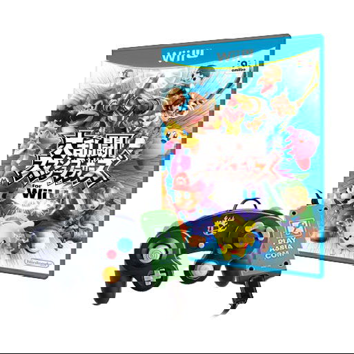 Dairantou Smash Brothers for Wii U with Black GC Controller and