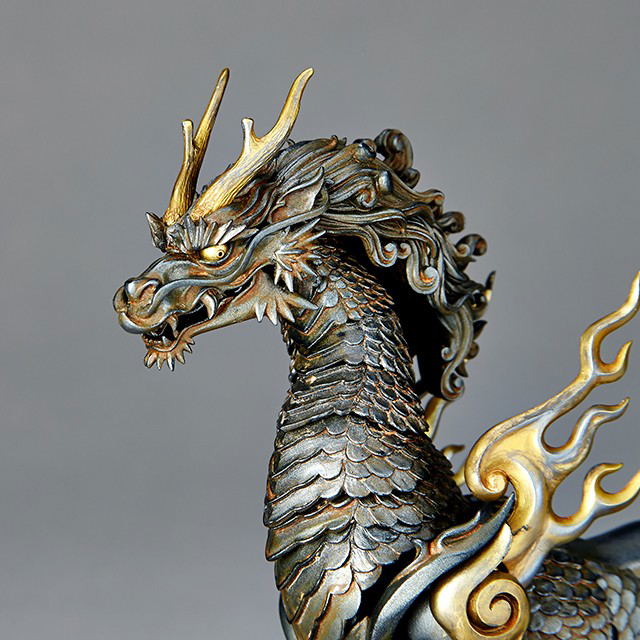 KT Project KT-001 Takeya Style Jizai Okimono Kirin Iron Rust Look Ver. image 3