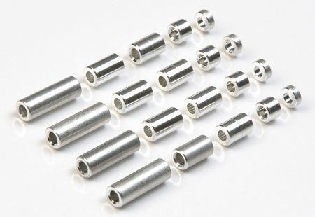 Mini 4WD Grade Up Parts: GP473 Aluminium Spacer Set (12/6.7/6/3/1.5mm) image 1