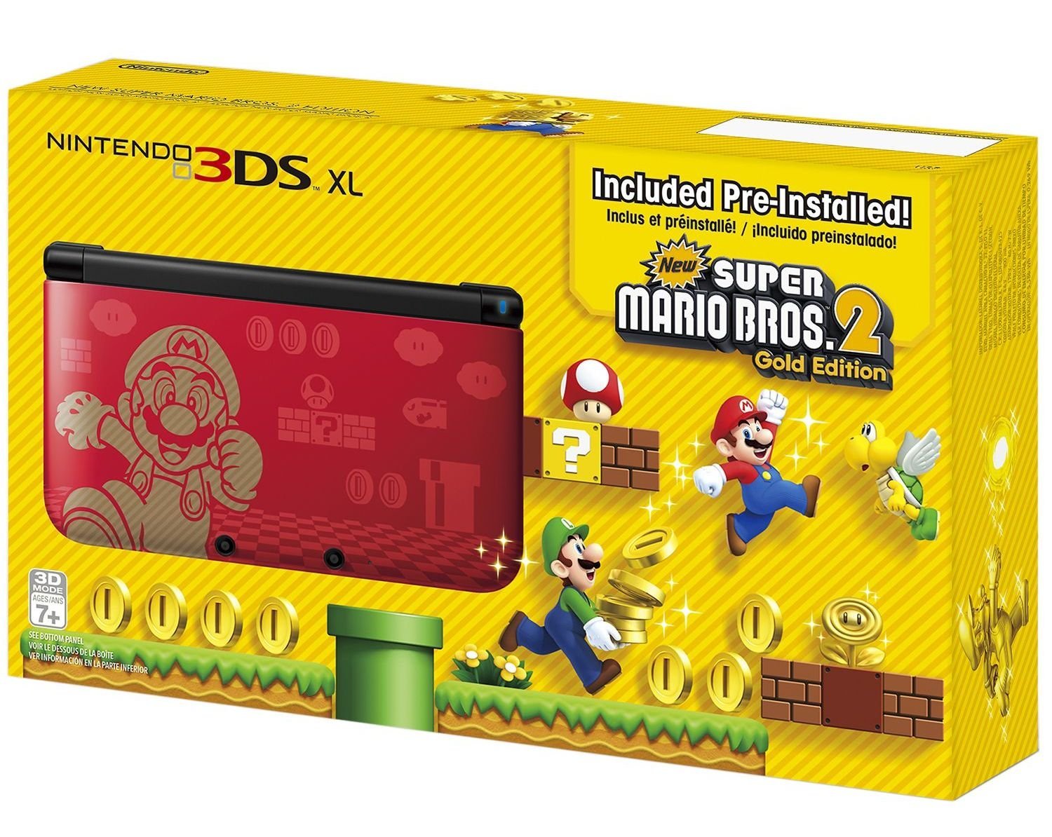 Nintendo 3DS XL New Super Mario Gold Edition Bundle (with
