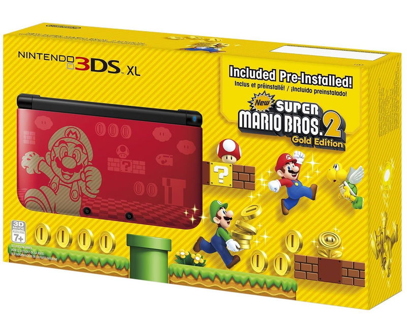 Nintendo 3DS XL New Super Mario Bros. 2 Gold Edition Bundle (with Super Mario Bros. 2 Pre-Installed) image 1