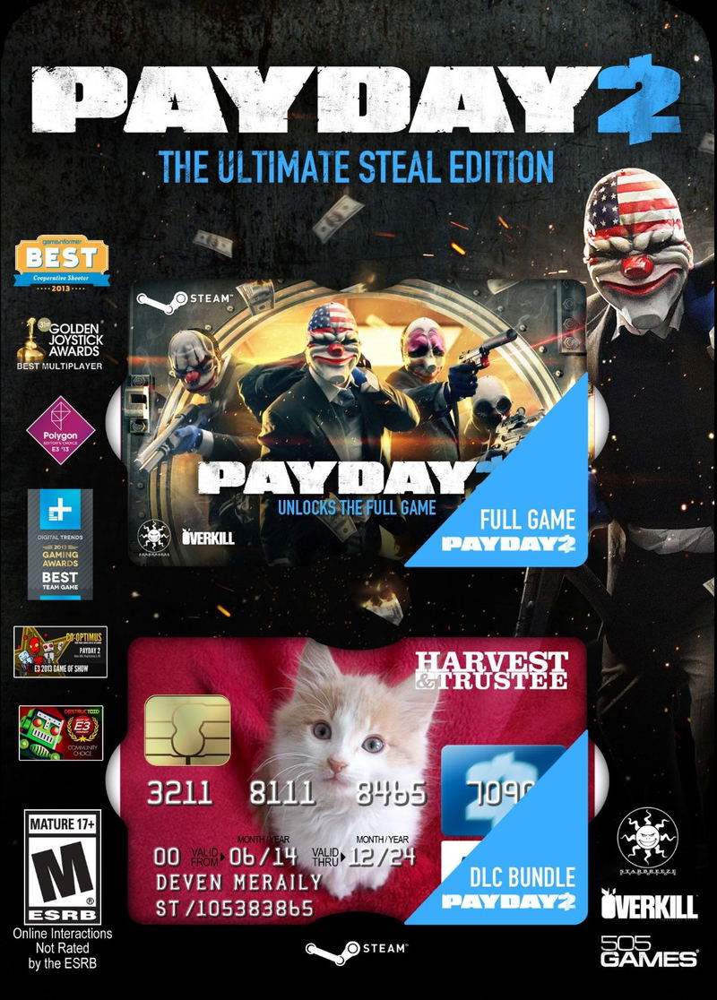 Payday 2 The Ultimate Steal Edition (Steam) <span class="ext" style="background-color: #2a475e; color: #FFFFFF;">STEAM</span> image 1