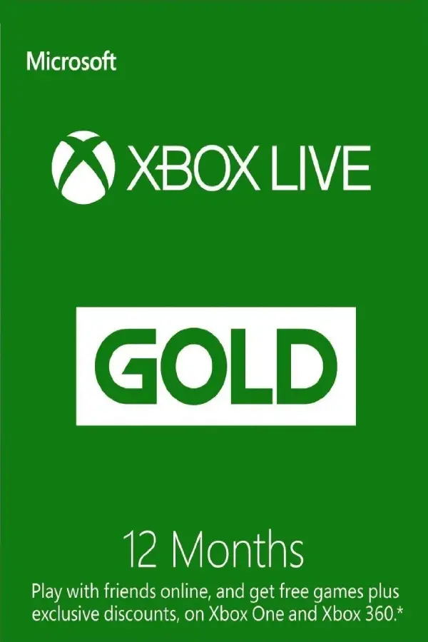 Xbox Live Gold 12 Month Membership GLOBAL digital for Xbox One