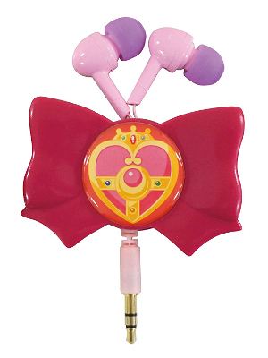 gourmandise Sailor Moon Ribbon Form Reel Type Stereo Earphone: Cosmic Heart Compact