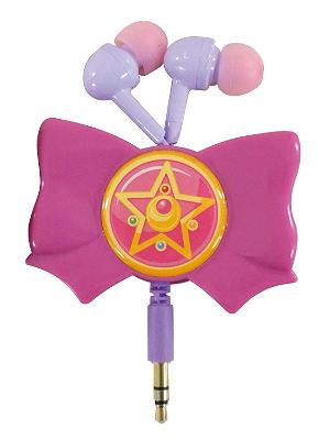 gourmandise Sailor Moon Ribbon Form Reel Type Stereo Earphone: Crystal Star Brooch
