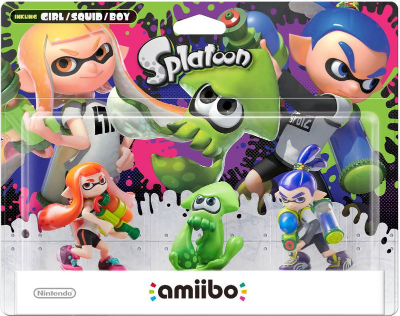 amiibo Splatoon Series Figure Triple Pack (Girl / Squid / Boy) image 2