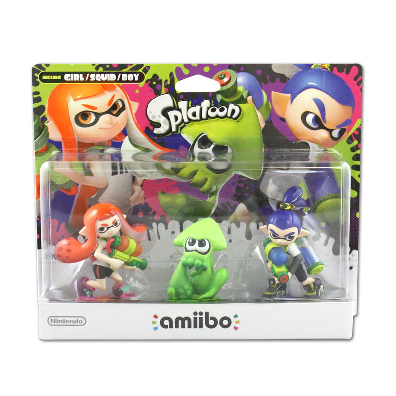 amiibo Splatoon Series Figure Triple Pack (Girl / Squid / Boy) image 1