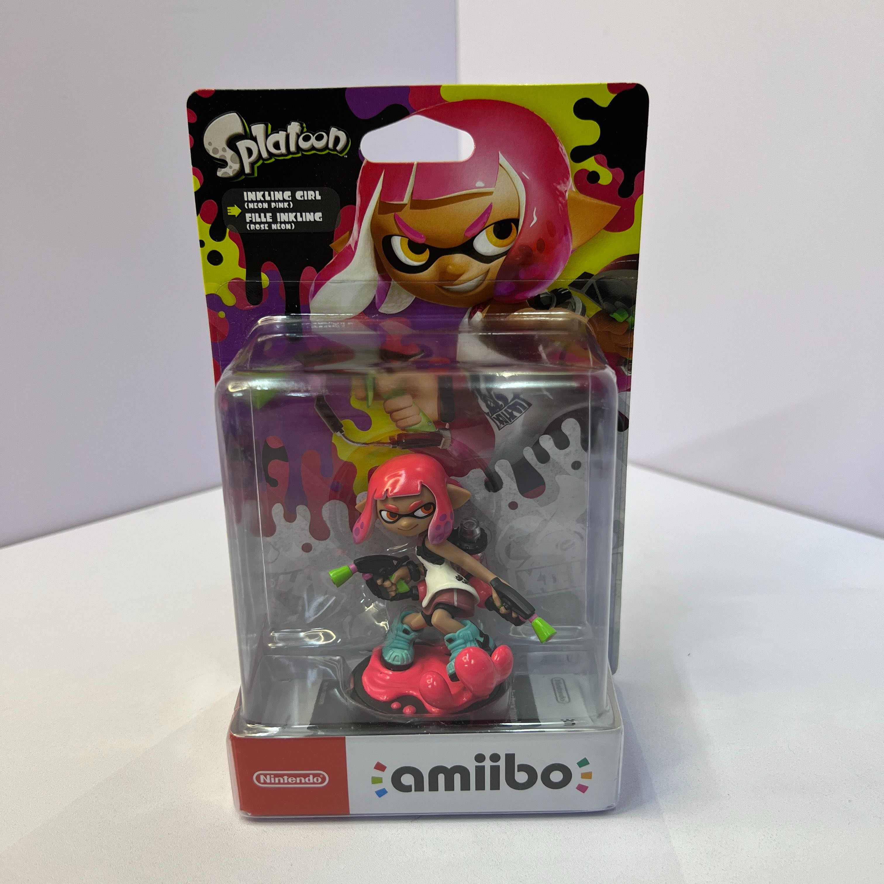 Auction Of Amiibo Splatoon Series Figure Inkling Girl Neon Pink For Wii U New 3ds New 3ds Ll 9161