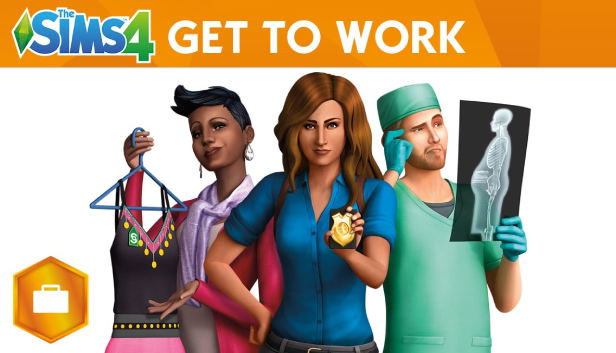 The Sims 4: Get to Work (DLC) <span class="ext" style="background-color: #B0000F; color: #FFFFFF;">DLC</span> <span class="ext" style="background-color: #F96529; color: #FFFFFF;">Electronic Arts</span> <span class="ext ext_digital">digital</span> image 1