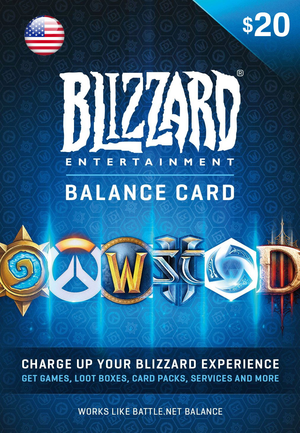 Blizzard Gift Card (USD 20) digital for Windows