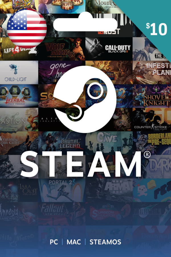 Steam Gift Card (USD 10 | For USD Currency Only) <span class="ext" style="background-color: #2a475e; color: #FFFFFF;">STEAM</span> <span class="ext ext_digital">digital</span> image 1