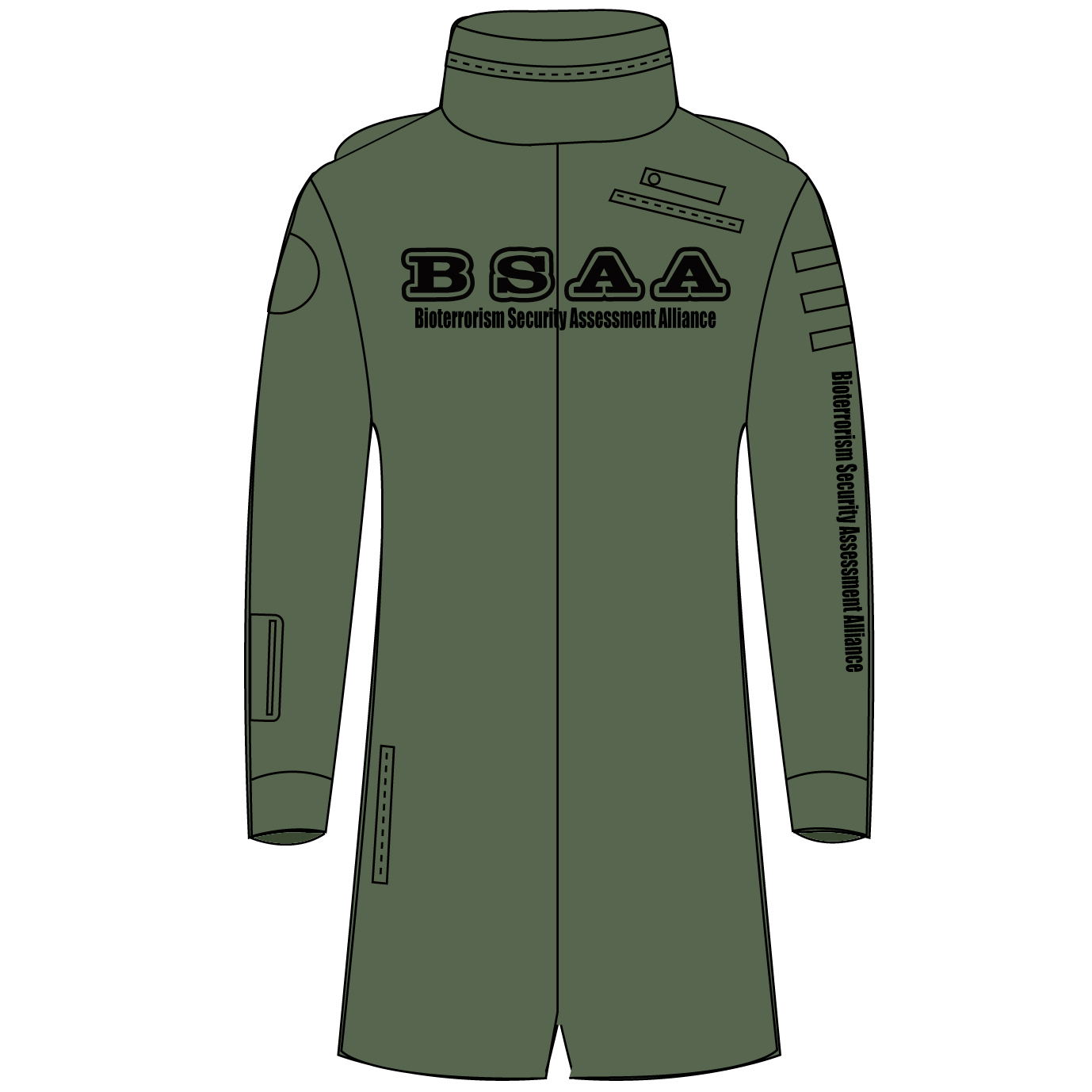 Biohazard Combat Smock Olive Drab (XL Size): BSAA