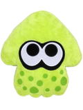 Splatoon Plush: Lime Green Splatoon Squid Cushion (Re-run) thumbnail 1