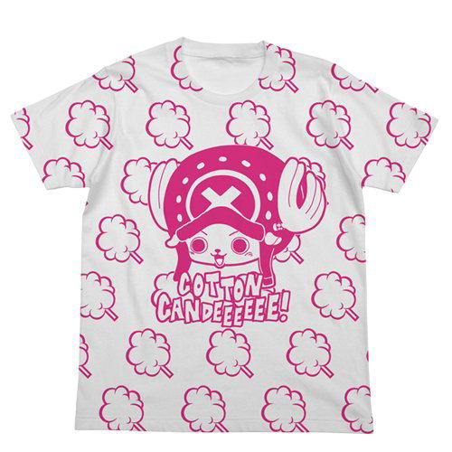 One Piece T-shirt White Chopper Cotton Candeeee! (S Size) image 1