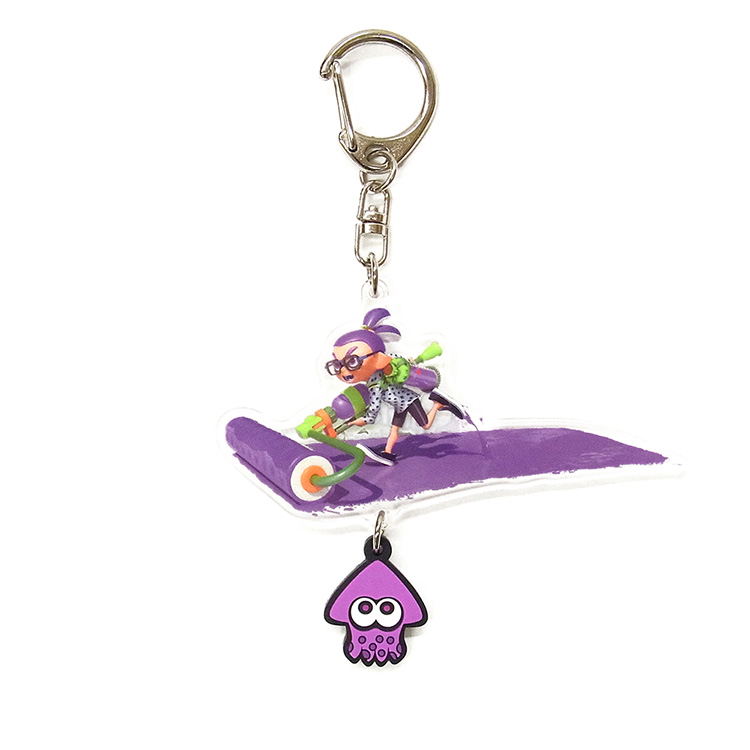 Splatoon Acrylic Key Chain with Squid Rubber: Boy (Roller)