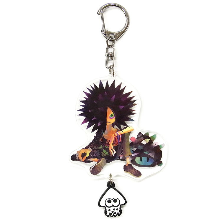 Splatoon Acrylic Key Chain with Squid Rubber: Downy image 1