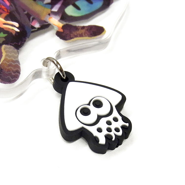 Splatoon Acrylic Key Chain with Squid Rubber: Downy image 3