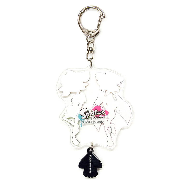 Splatoon Acrylic Key Chain with Squid Rubber: Sea O' Colors image 2