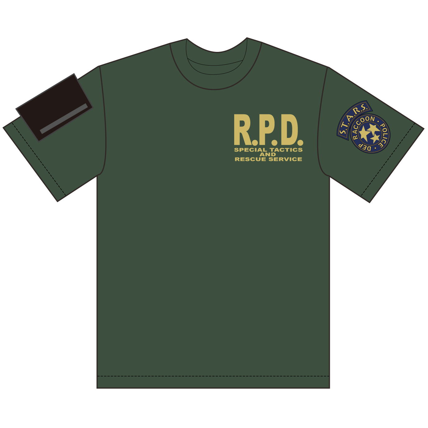 Biohazard S.T.A.R.S. Anniversary T-shirt Olive Drab M: Bravo Team