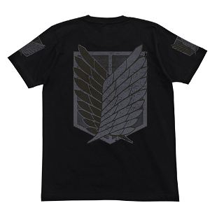 Attack on Titan T-shirt The Survey Corps Black (XL Size)